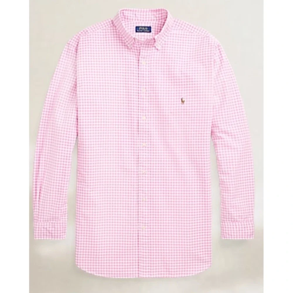 Polo Ralph Lauren Pink Checkered Long Sleeve Sport Shirt Men's Size 4XB NWT